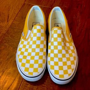 Vans never worn yellow and white